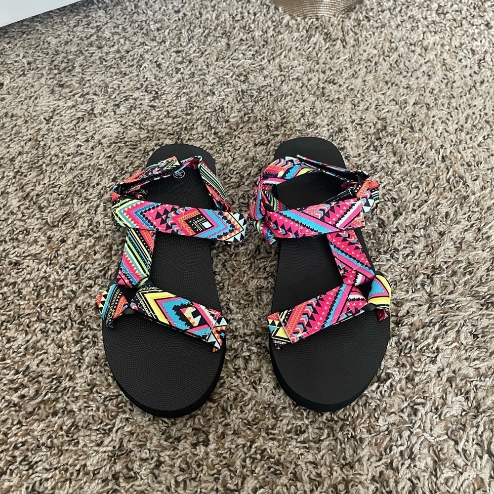 Vibrant Multicolor Strappy Sandals
